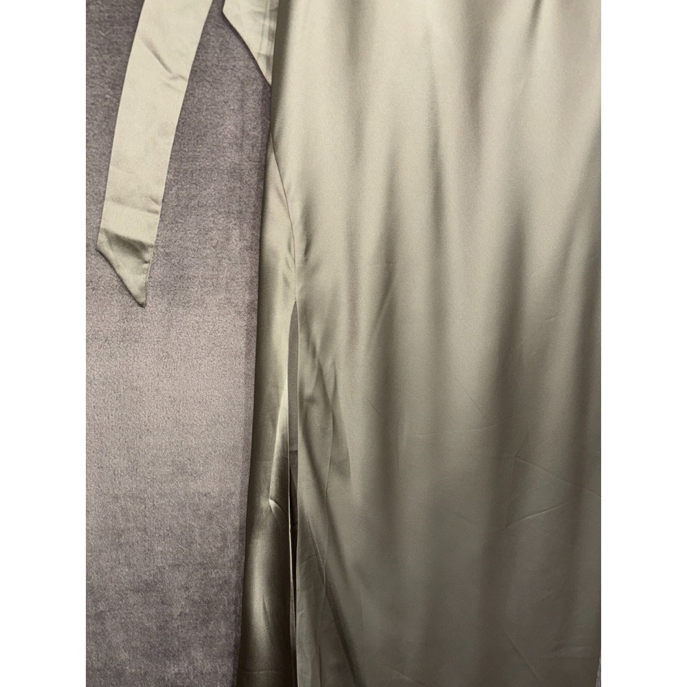 Show Me Your Mumu Lana Maxi Dress Women's Medium Moss Green Luxe Satin - Picture 7 of 16